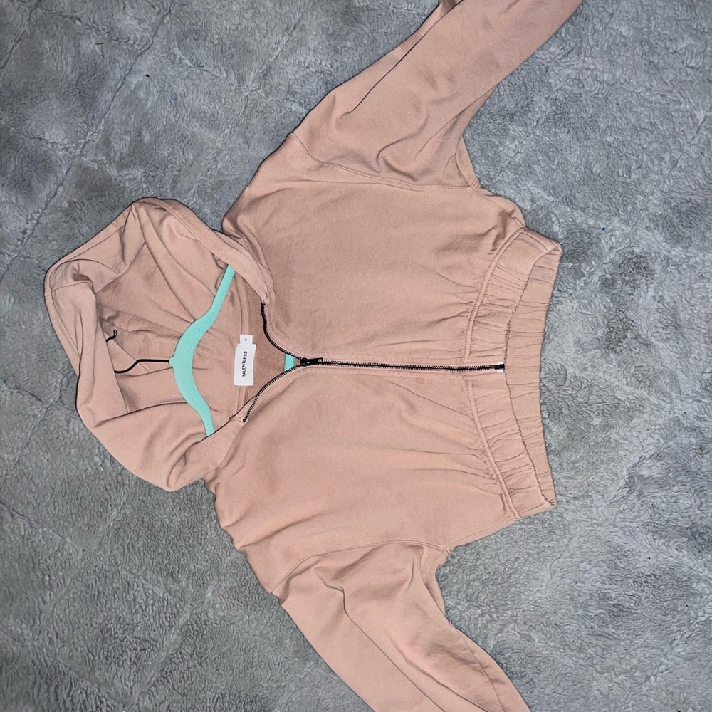 TALENTLESS Tan Bomber Jacket Modern Style